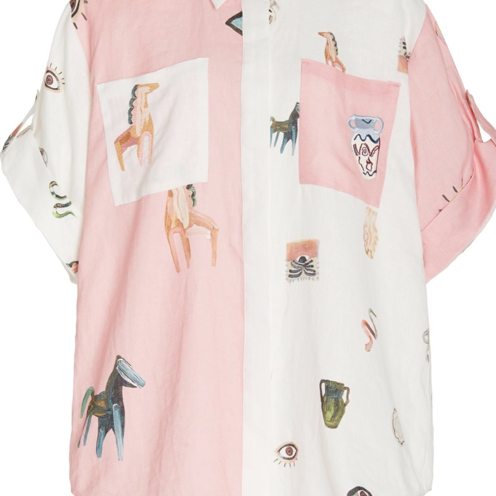 ALÉMAIS Cleo Linen Shirt size 14 AUD / 10 US (oversized)